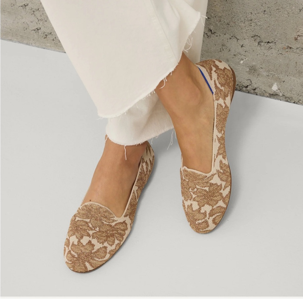 Rothy's lounge loafer in Gold Chantilly - Picture 9 of 10